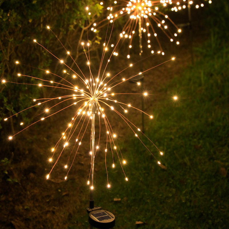 Contemporary Industrial Solar Firework Stainless Steel LED Waterproof Lawn Insert Light For Outdoor Patio | Bowlift