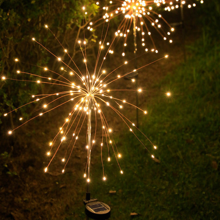 Contemporary Industrial Solar Firework Stainless Steel LED Waterproof Lawn Insert Light For Outdoor Patio | Bowlift