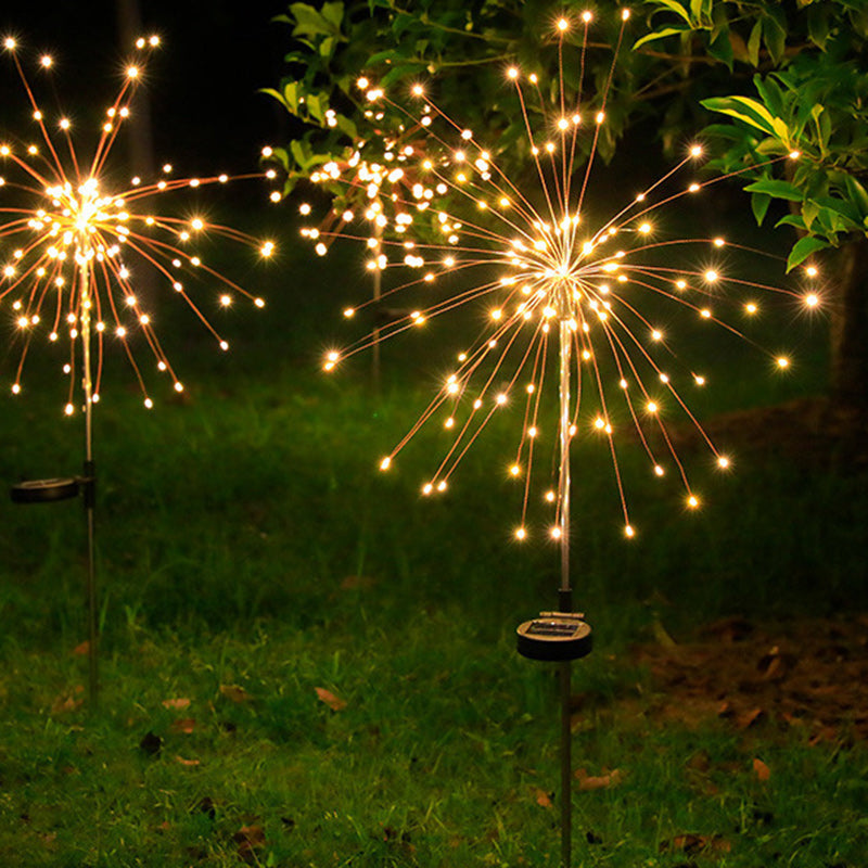Contemporary Industrial Solar Firework Stainless Steel LED Waterproof Lawn Insert Light For Outdoor Patio | Bowlift