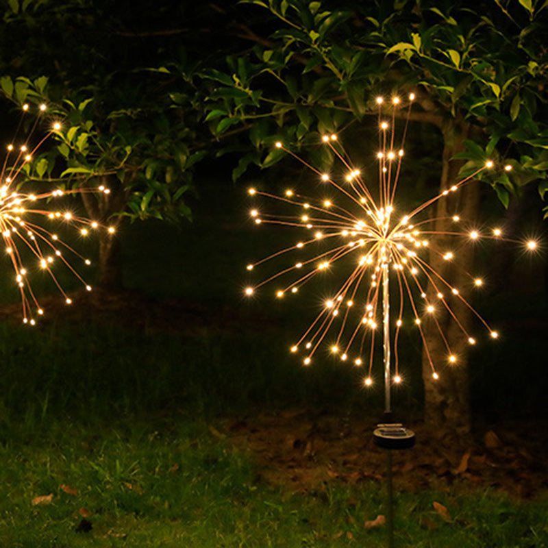 Contemporary Industrial Solar Firework Stainless Steel LED Waterproof Lawn Insert Light For Outdoor Patio | Bowlift