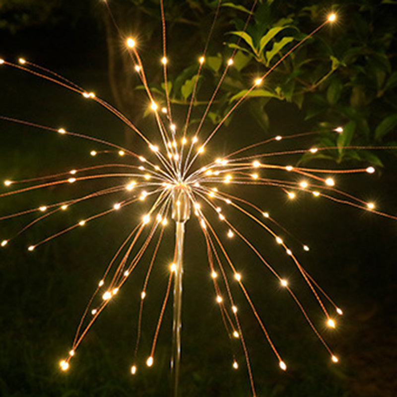 Contemporary Industrial Solar Firework Stainless Steel LED Waterproof Lawn Insert Light For Outdoor Patio | Bowlift