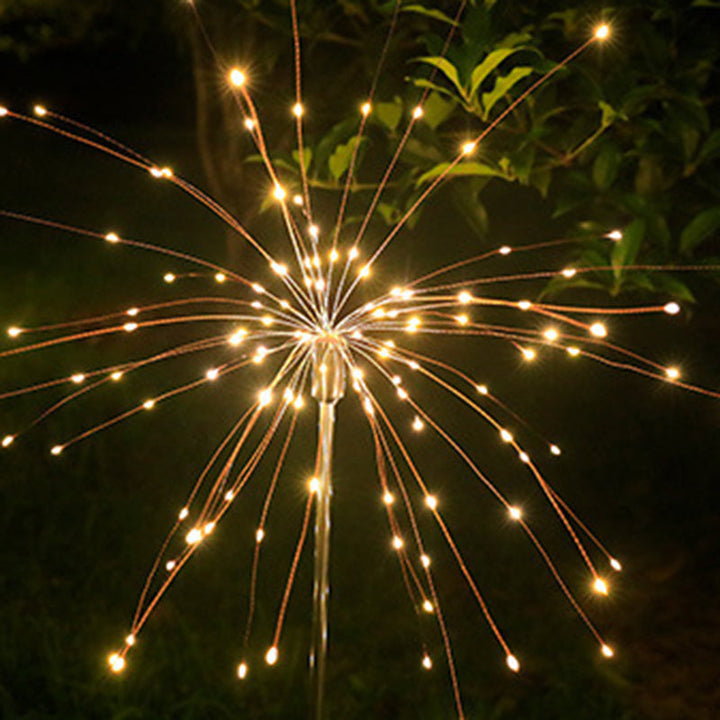 Contemporary Industrial Solar Firework Stainless Steel LED Waterproof Lawn Insert Light For Outdoor Patio | Bowlift
