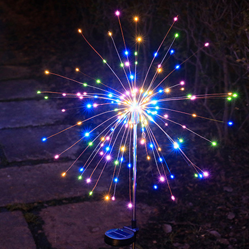 Contemporary Industrial Solar Firework Stainless Steel LED Waterproof Lawn Insert Light For Outdoor Patio | Bowlift