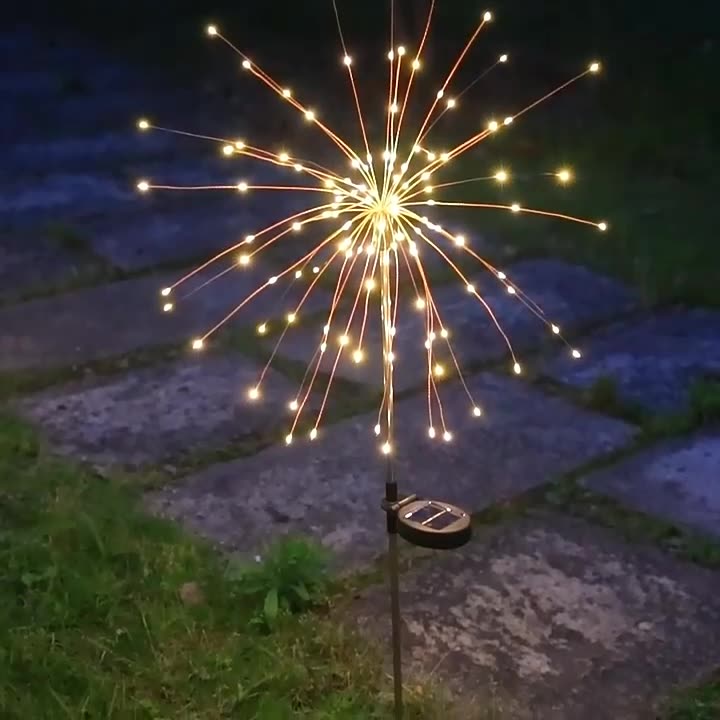 Contemporary Industrial Solar Firework Stainless Steel LED Waterproof Lawn Insert Light For Outdoor Patio | Bowlift