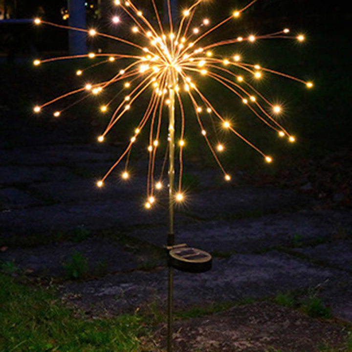 Contemporary Industrial Solar Firework Stainless Steel LED Waterproof Lawn Insert Light For Outdoor Patio | Bowlift
