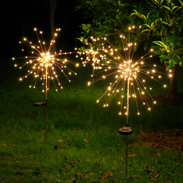 Contemporary Industrial Solar Firework Stainless Steel LED Waterproof Lawn Insert Light For Outdoor Patio | Bowlift
