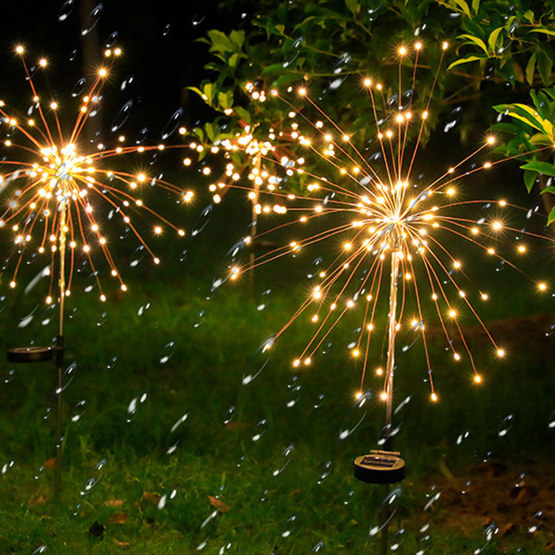 Contemporary Industrial Solar Firework Stainless Steel LED Waterproof Lawn Insert Light For Outdoor Patio | Bowlift
