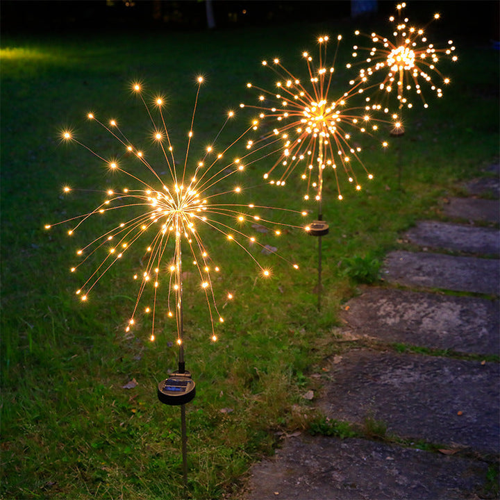 Contemporary Industrial Solar Firework Stainless Steel LED Waterproof Lawn Insert Light For Outdoor Patio | Bowlift