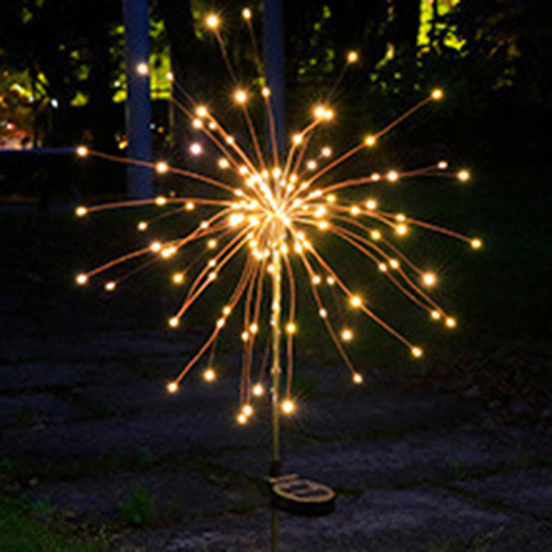 Contemporary Industrial Solar Firework Stainless Steel LED Waterproof Lawn Insert Light For Outdoor Patio | Bowlift
