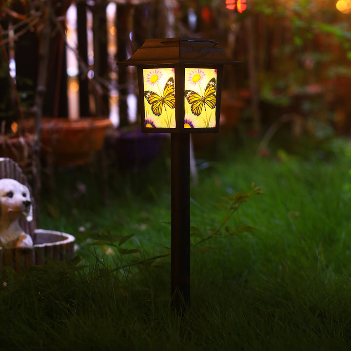 Contemporary Industrial Square Owl Pattern LED Solar Waterproof Lawn Insert Light For Outdoor Patio | Bowlift