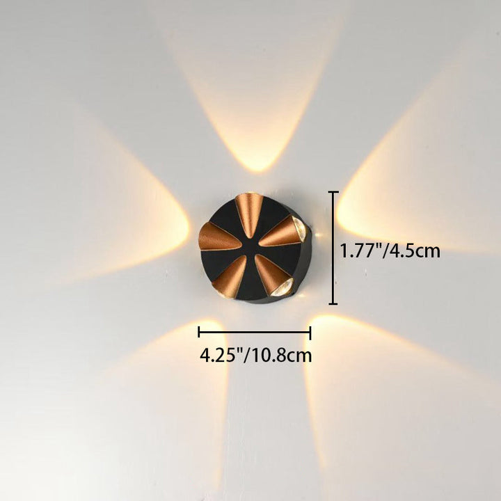 Contemporary Simplicity Round Aluminum LED Outdoor Wall Sconce Lamp For Outdoor Patio | Bowlift