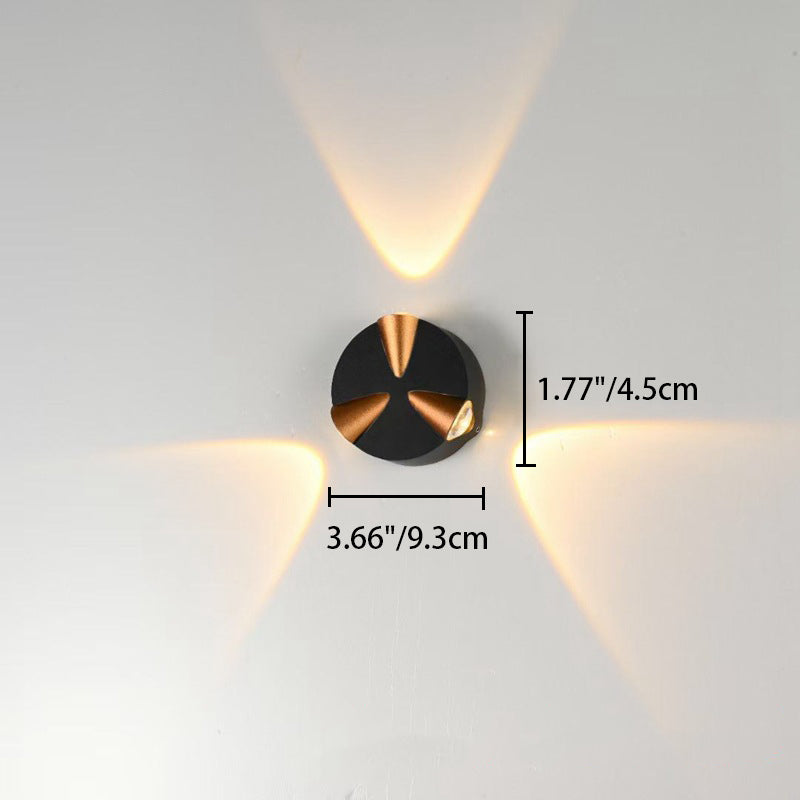 Contemporary Simplicity Round Aluminum LED Outdoor Wall Sconce Lamp For Outdoor Patio | Bowlift