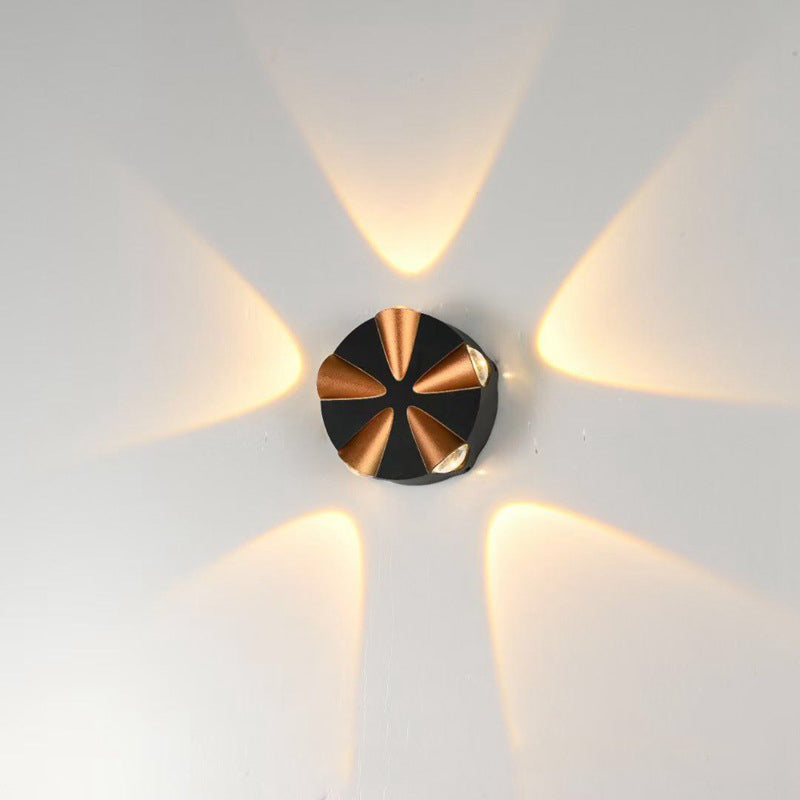 Contemporary Simplicity Round Aluminum LED Outdoor Wall Sconce Lamp For Outdoor Patio | Bowlift