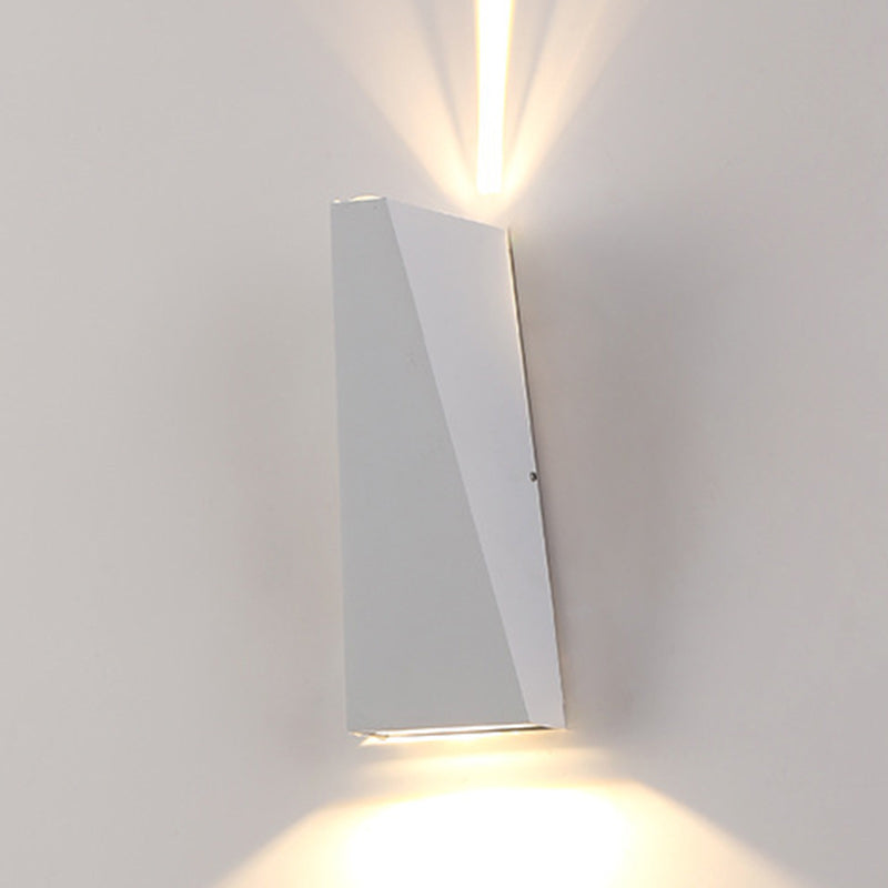 Modern Minimalist Aluminum Up And Down Illuminated LED Wall Sconce Lamp For Outdoor Patio | Bowlift