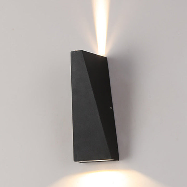 Modern Minimalist Aluminum Up And Down Illuminated LED Wall Sconce Lamp For Outdoor Patio | Bowlift