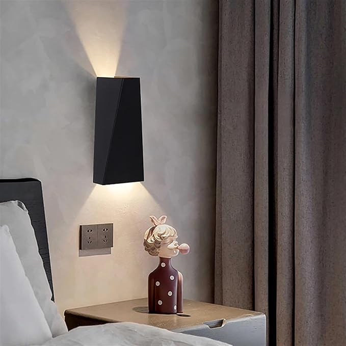 Modern Minimalist Aluminum Up And Down Illuminated LED Wall Sconce Lamp For Outdoor Patio | Bowlift