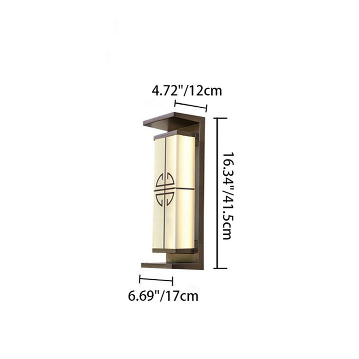 Contemporary Industrial Rectangular Aluminum Stainless Steel LED Outdoor Solar Wall Sconce Lamp For Outdoor Patio | Bowlift