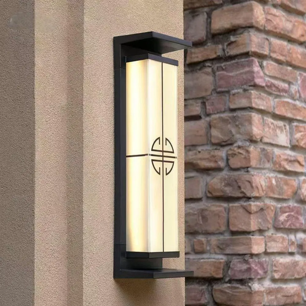 Contemporary Industrial Rectangular Aluminum Stainless Steel LED Outdoor Solar Wall Sconce Lamp For Outdoor Patio | Bowlift