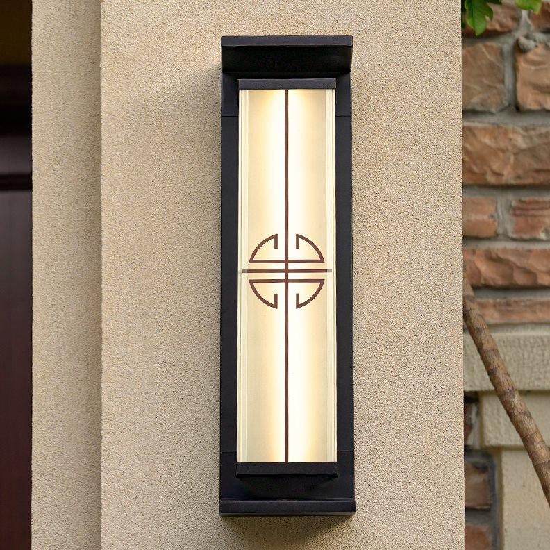 Contemporary Industrial Rectangular Aluminum Stainless Steel LED Outdoor Solar Wall Sconce Lamp For Outdoor Patio | Bowlift