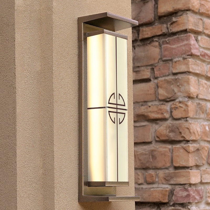 Contemporary Industrial Rectangular Aluminum Stainless Steel LED Outdoor Solar Wall Sconce Lamp For Outdoor Patio | Bowlift