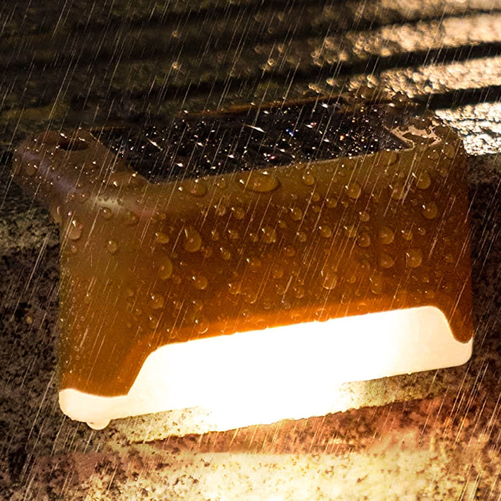 Contemporary Industrial PP Square Waterproof LED Solar Outdoor Step Light For Garden | Bowlift