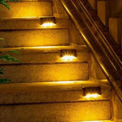 Contemporary Industrial PP Square Waterproof LED Solar Outdoor Step Light For Garden | Bowlift