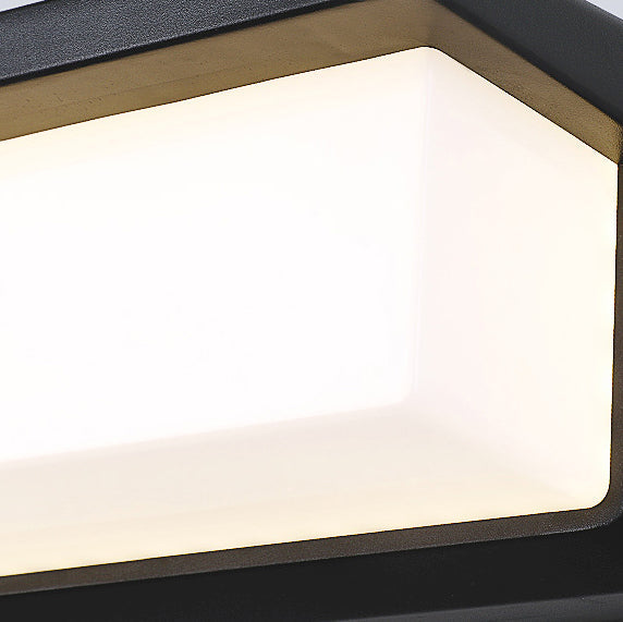 Contemporary Simplicity Rectangular Waterproof Solar Human Body Induction LED Outdoor Wall Sconce Lamp For Garden | Bowlift