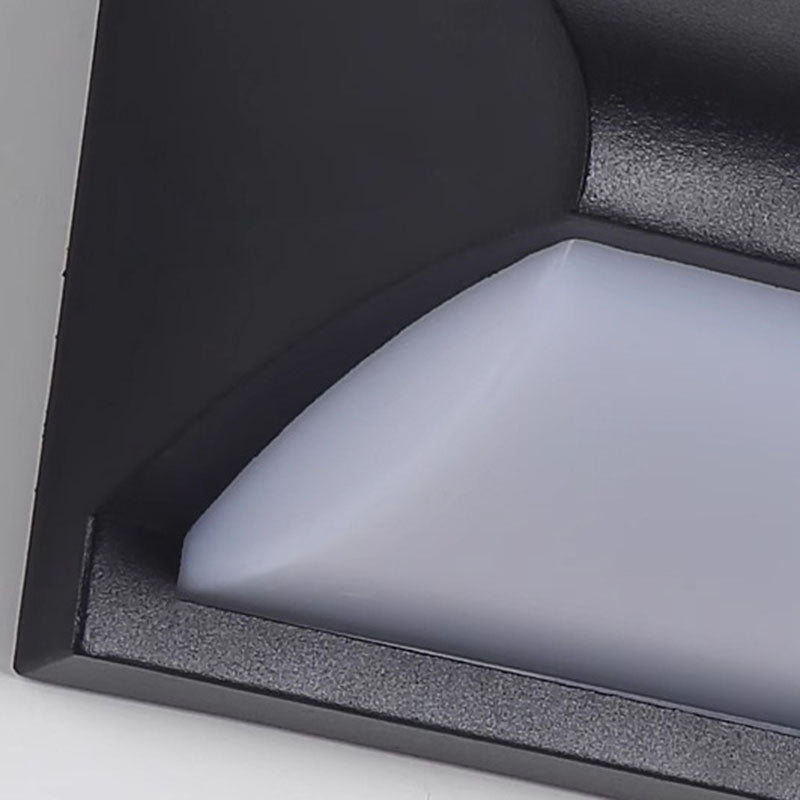 Modern Minimalist Waterproof Rectangle Oval PC Aluminum LED Wall Sconce Lamp For Outdoor | Bowlift