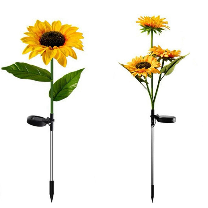 Contemporary Creative Solar Waterproof Sunflower Silk ABS Stainless Steel LED Outdoor Light For Garden | Bowlift