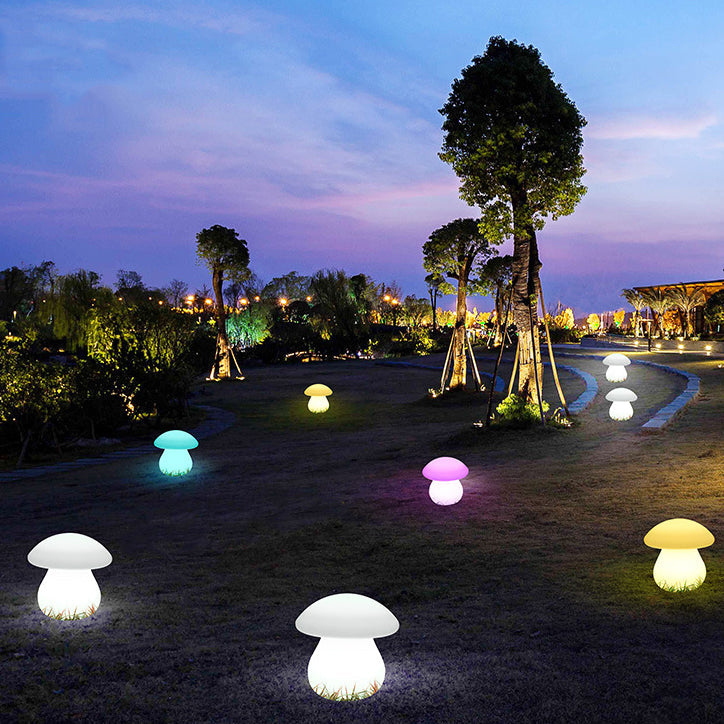 Contemporary Creative Solar Waterproof Mushroom Shape PE LED Outdoor Light For Patio | Bowlift