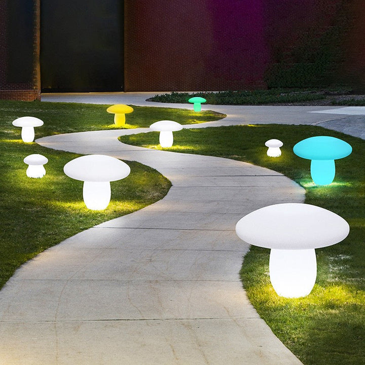 Contemporary Creative Solar Waterproof Mushroom Shape PE LED Outdoor Light For Patio | Bowlift