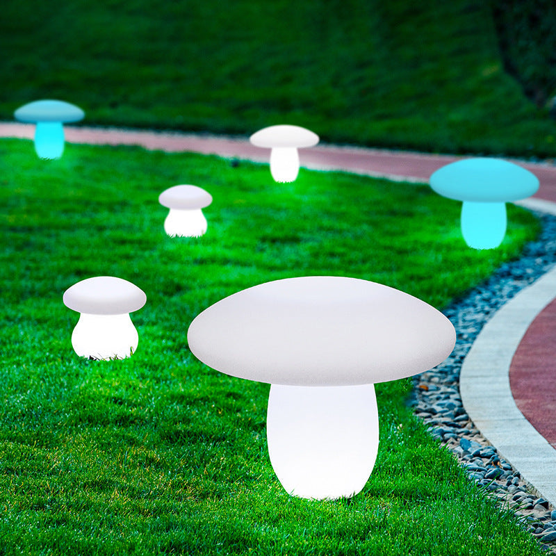 Contemporary Creative Solar Waterproof Mushroom Shape PE LED Outdoor Light For Patio | Bowlift