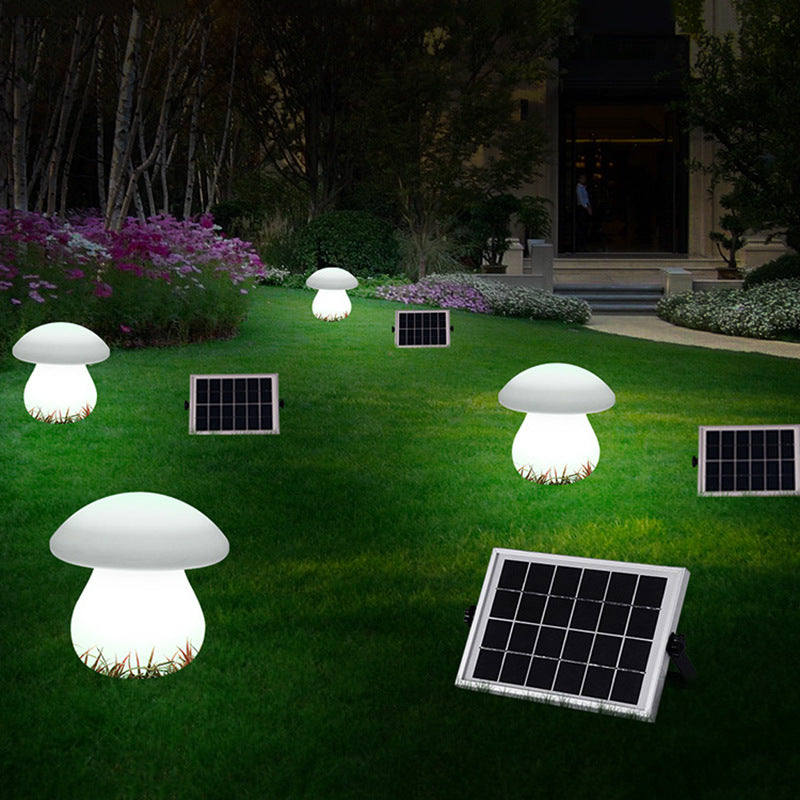 Contemporary Creative Solar Waterproof Mushroom Shape PE LED Outdoor Light For Patio | Bowlift