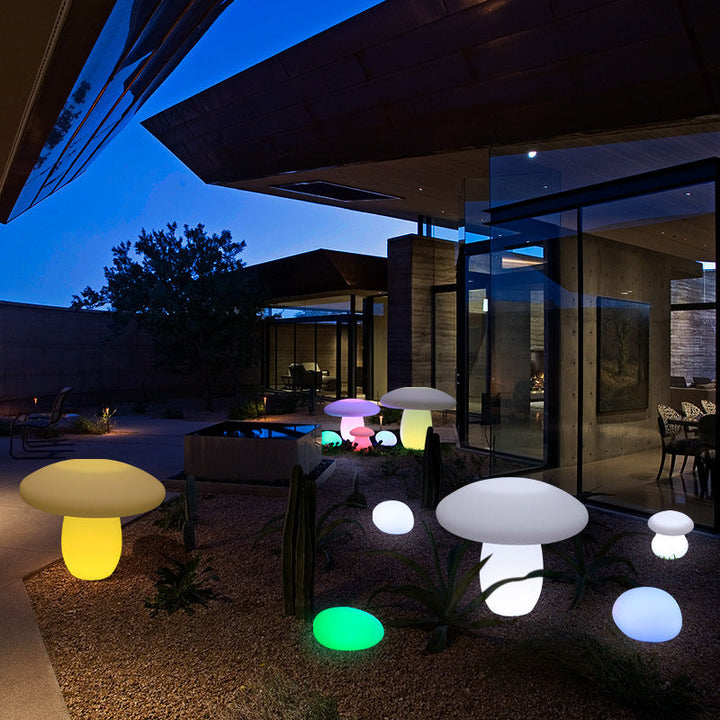 Contemporary Creative Solar Waterproof Mushroom Shape PE LED Outdoor Light For Patio | Bowlift