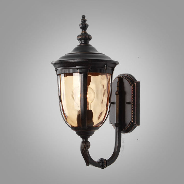 Contemporary Nordic Jar Aluminum Glass 1-Light Wall Sconce Lamp For Outdoor Patio | Bowlift