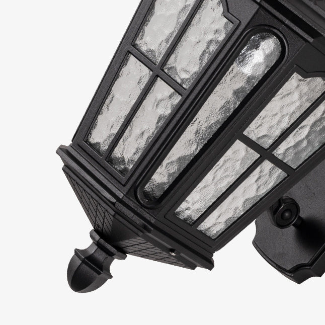 Traditional European Lantern Waterproof Aluminum Glass 1-Light Wall Sconce Lamp For Outdoor Patio | Bowlift