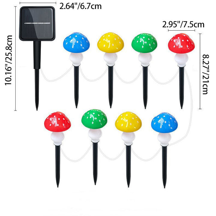 Contemporary Creative Waterproof Solar Mushroom Plastic LED Landscape Lighting Outdoor Lights For Garden | Bowlift