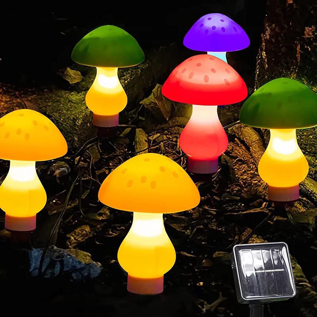 Contemporary Creative Waterproof Solar Mushroom Plastic LED Landscape Lighting Outdoor Lights For Garden | Bowlift