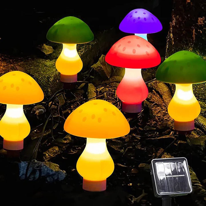 Contemporary Creative Waterproof Solar Mushroom Plastic LED Landscape Lighting Outdoor Lights For Garden | Bowlift