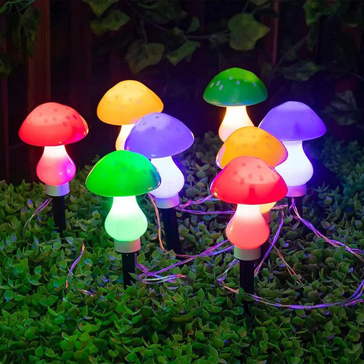 Contemporary Creative Waterproof Solar Mushroom Plastic LED Landscape Lighting Outdoor Lights For Garden | Bowlift