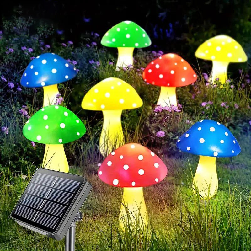 Contemporary Creative Waterproof Solar Mushroom Plastic LED Landscape Lighting Outdoor Lights For Garden | Bowlift