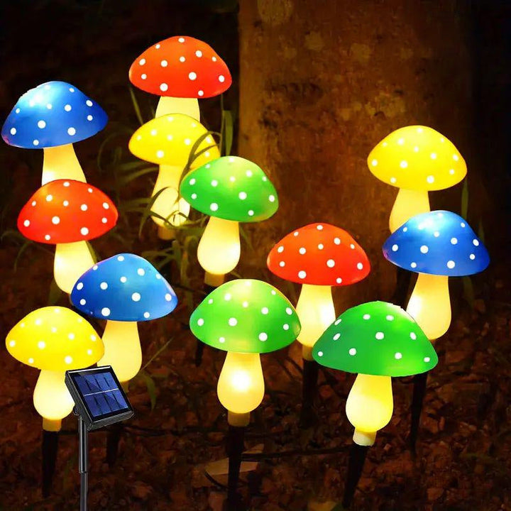 Contemporary Creative Waterproof Solar Mushroom Plastic LED Landscape Lighting Outdoor Lights For Garden | Bowlift