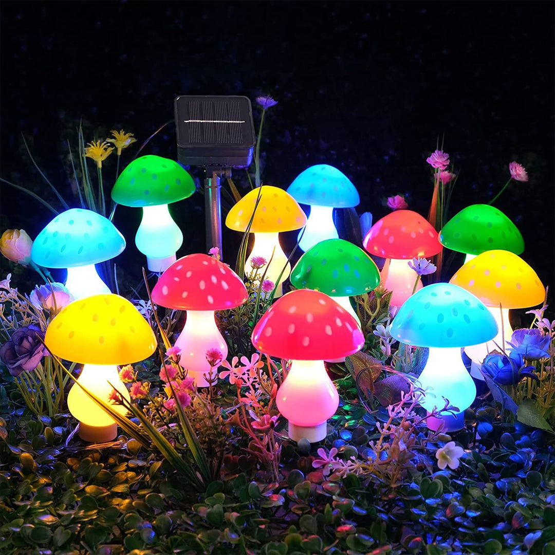 Contemporary Creative Waterproof Solar Mushroom Plastic LED Landscape Lighting Outdoor Lights For Garden | Bowlift
