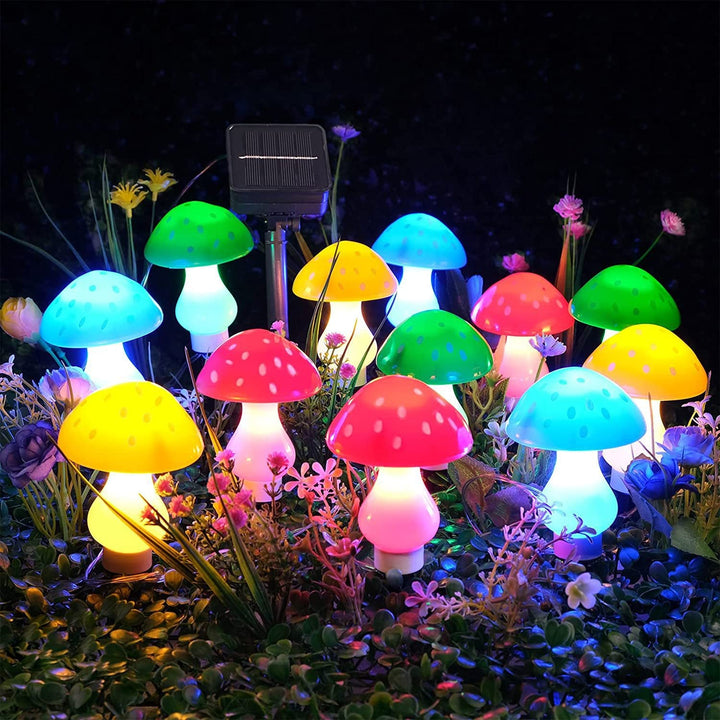 Contemporary Creative Waterproof Solar Mushroom Plastic LED Landscape Lighting Outdoor Lights For Garden | Bowlift