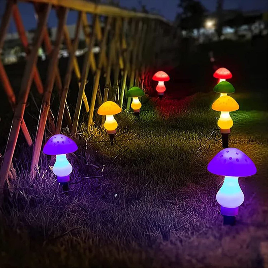 Contemporary Creative Waterproof Solar Mushroom Plastic LED Landscape Lighting Outdoor Lights For Garden | Bowlift