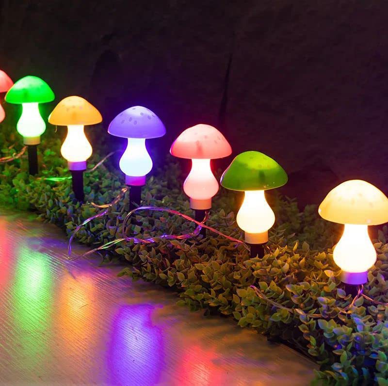 Contemporary Creative Waterproof Solar Mushroom Plastic LED Landscape Lighting Outdoor Lights For Garden | Bowlift