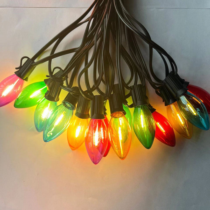 BowLift | Modern Minimalist Waterproof Solar Christmas Waterdrop Plastic 12/25-Light Landscape Lighting Outdoor String Light For Garden