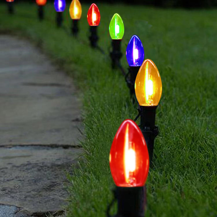 BowLift | Modern Minimalist Waterproof Solar Christmas Waterdrop Plastic 12/25-Light Landscape Lighting Outdoor String Light For Garden