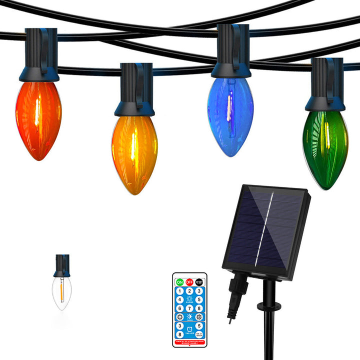 BowLift | Modern Minimalist Waterproof Solar Christmas Waterdrop Plastic 12/25-Light Landscape Lighting Outdoor String Light For Garden