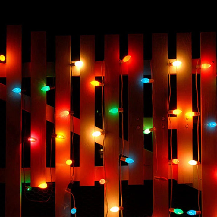 BowLift | Modern Minimalist Waterproof Solar Christmas Waterdrop Plastic 12/25-Light Landscape Lighting Outdoor String Light For Garden